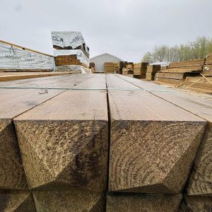 7×7 Sawn Tanalised Timber Post – Weathered Top 175mm x 175mm