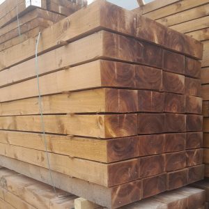 10x5 Sleepers Sawn Brown Tanalised Timber (250mm x 125mm)
