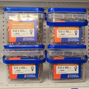 Fixings and Fasteners Multi usage Screws (Various Sizes)
